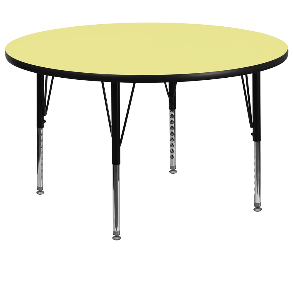 Flash Furniture XU-A60-RND-YEL-T-P-GG 60" Round Activity Table - Laminate Top, Yellow
