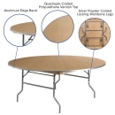 Flash Furniture XA-72-BIRCH-M-GG 72" Round Folding Banquet Table w/ Birchwood Top, 30"H thumbnail 5