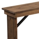 Flash Furniture XA-B-40X12-GG Folding Rustic Farm Bench w/ Pine Plank Top - 40 1/4"W x 12"D x 17 3/4"H thumbnail 6