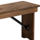 Flash Furniture XA-B-40X12-GG Folding Rustic Farm Bench w/ Pine Plank Top - 40 1/4"W x 12"D x 17 3/4"H thumbnail 7
