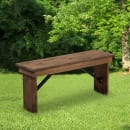 Flash Furniture XA-B-40X12-GG Folding Rustic Farm Bench w/ Pine Plank Top - 40 1/4"W x 12"D x 17 3/4"H thumbnail 8