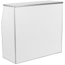 Flash Furniture XA-BAR-48-WH-GG 47 3/4" Folding Portable Bar - Removable Aluminum Top, White Laminate Front thumbnail 3
