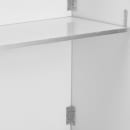 Flash Furniture XA-BAR-48-WH-GG 47 3/4" Folding Portable Bar - Removable Aluminum Top, White Laminate Front thumbnail 8