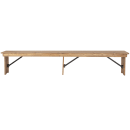 Flash Furniture XA-B-96X12-L-GG Hercules Folding Farm Bench - 8' x 12", Rustic Stained Solid Pine thumbnail 3