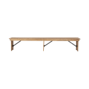 Flash Furniture XA-B-96X12-L-GG Hercules Folding Farm Bench - 8' x 12", Rustic Stained Solid Pine thumbnail 9