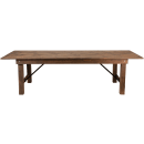 Flash Furniture XA-F-108X40-GG Rectangular Folding Farm Table w/ Antique Rustic Plank Top - 108"W x 40"D x 30"H thumbnail 3