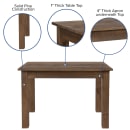 Flash Furniture XA-F-46X30-GG Rectangular Farm Dining Table - 46" x 30", Rustic Stained Solid Pine thumbnail 4