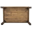 Flash Furniture XA-F-60X38-GG Rectangular Farm Dining Table - 60" x 38", Rustic Stained Solid Pine thumbnail 9