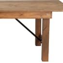 Flash Furniture XA-F-84X40-GG Rectangular Folding Farm Table w/ Antique Rustic Plank Top - 84"W x 40"D x 30"H thumbnail 5