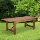 Flash Furniture XA-F-84X40-GG Rectangular Folding Farm Table w/ Antique Rustic Plank Top - 84"W x 40"D x 30"H thumbnail 9