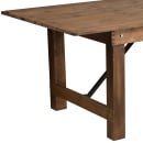 Flash Furniture XA-F-96X40-GG Rectangular Folding Farm Table w/ Antique Rustic Plank Top - 96"W x 40"D x 30"H thumbnail 7