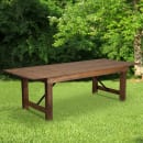 Flash Furniture XA-F-96X40-GG Rectangular Folding Farm Table w/ Antique Rustic Plank Top - 96"W x 40"D x 30"H thumbnail 8