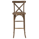 Flash Furniture XA-X-BAR-GO-GG Stacking Bar Stool w/ Cross Back & Wood Seat, Dark Antique thumbnail 5