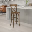 Flash Furniture XA-X-BAR-GO-GG Stacking Bar Stool w/ Cross Back & Wood Seat, Dark Antique thumbnail 9