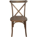 Flash Furniture X-BACK-LB Dining Chair w/ Cross Back - Elmwood w/ Light Brown Finish thumbnail 3