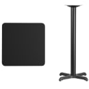 Flash Furniture XU-BLKTB-2424-T2222B-GG 24" Square Bar Height Table - Black Laminate Top, Cast Iron Base thumbnail 2