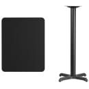 Flash Furniture XU-BLKTB-2430-T2222B-GG Rectangular Bar Height Table w/ Black Laminate Top - 30"W x 24"D x 43 1/8"H, Cast Iron Base thumbnail 2