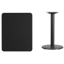 Flash Furniture XU-BLKTB-2430-TR18-GG Rectangular Dining Height Table w/ Black Laminate Top - 30"W x 24"D, Cast Iron Base thumbnail 2