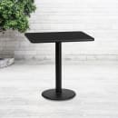 Flash Furniture XU-BLKTB-2430-TR18-GG Rectangular Dining Height Table w/ Black Laminate Top - 30"W x 24"D, Cast Iron Base thumbnail 3
