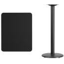 Flash Furniture XU-BLKTB-2430-TR18B-GG Rectangular Bar Height Table w/ Black Laminate Top - 30"W x 24"D x 43 1/8"H, Cast Iron Base thumbnail 2