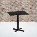 Flash Furniture XU-BLKTB-3030-T2222-GG 30" Square Dining Height Table w/ Black Laminate Top - Cast Iron Base thumbnail 3