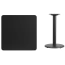 Flash Furniture XU-BLKTB-3030-TR18-GG 30" Square Dining Height Table w/ Black Laminate Top - Cast Iron Base thumbnail 2