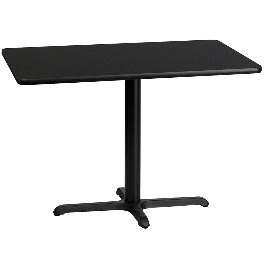 Flash Furniture XU-BLKTB-3042-T2230-GG Rectangular Dining Height Table w/ Black Laminate Top - 42"W x 30"D, Cast Iron Base