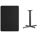 Flash Furniture XU-BLKTB-3042-T2230-GG Rectangular Dining Height Table w/ Black Laminate Top - 42"W x 30"D, Cast Iron Base thumbnail 2