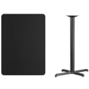 Flash Furniture XU-BLKTB-3042-T2230B-GG Rectangular Bar Height Table w/ Black Laminate Top - 42"W x 30"D x 43 1/8"H, Cast Iron Base thumbnail 2