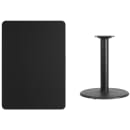 Flash Furniture XU-BLKTB-3042-TR24-GG Rectangular Dining Height Table w/ Black Laminate Top - 42"W x 30"D, Cast Iron Base thumbnail 2