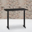 Flash Furniture XU-BLKTB-3048-T0522B-GG Rectangular Bar Height Table w/ Black Laminate Top - 48"W x 30"D x 43 1/8"H, Cast Iron Base thumbnail 3
