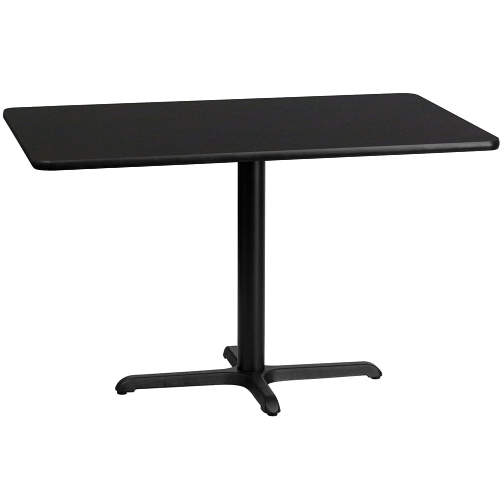 Flash Furniture XU-BLKTB-3048-T2230-GG Rectangular Dining Height Table w/ Black Laminate Top - 48"W x 30"D, Cast Iron Base