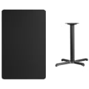 Flash Furniture XU-BLKTB-3048-T2230-GG Rectangular Dining Height Table w/ Black Laminate Top - 48"W x 30"D, Cast Iron Base thumbnail 2