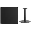 Flash Furniture XU-BLKTB-3636-TR24-GG 36" Square Dining Height Table w/ Black Laminate Top - Cast Iron Base thumbnail 2