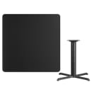 Flash Furniture XU-BLKTB-4242-T3333-GG 42" Square Dining Height Table w/ Black Laminate Top - Cast Iron Base thumbnail 2