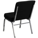 Flash Furniture XU-CH0221-BK-SV-GG Extra Wide Stacking Church Chair w/ Black Polyester Back & Seat - Steel Frame, Silver Vein thumbnail 4