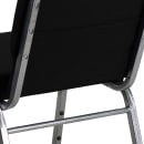 Flash Furniture XU-CH0221-BK-SV-GG Extra Wide Stacking Church Chair w/ Black Polyester Back & Seat - Steel Frame, Silver Vein thumbnail 8