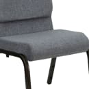 Flash Furniture XU-CH-60096-BEIJING-GY-GG Stacking Church Chair w/ Gray Polyester Back & Seat - Steel Frame, Gold Vein thumbnail 7