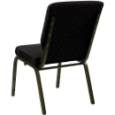 Flash Furniture XU-CH-60096-BK-GG Stacking Church Chair w/ Black Dot Fabric Back & Seat - Steel Frame, Gold Vein thumbnail 6