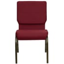 Flash Furniture XU-CH-60096-BY-GG Stacking Church Chair w/ Burgundy Polyester Back & Seat - Steel Frame, Gold Vein thumbnail 6