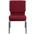 Flash Furniture XU-CH-60096-BY-SILV-GG Stacking Church Chair w/ Burgundy Polyester Back & Seat - Steel Frame, Silver Vein thumbnail 6