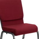 Flash Furniture XU-CH-60096-BY-SILV-GG Stacking Church Chair w/ Burgundy Polyester Back & Seat - Steel Frame, Silver Vein thumbnail 7