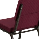 Flash Furniture XU-CH-60096-BYXY56-GG Stacking Church Chair w/ Burgundy Patterned Fabric Back & Seat - Steel Frame, Gold Vein thumbnail 8