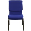 Flash Furniture XU-CH-60096-NVY-GG Stacking Church Chair w/ Navy Blue Polyester Back & Seat - Steel Frame, Gold Vein thumbnail 5