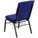 Flash Furniture XU-CH-60096-NVY-BAS-GG Stacking Church Chair w/ Navy Blue Polyester Back & Seat - Steel Frame, Gold Vein thumbnail 6