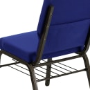 Flash Furniture XU-CH-60096-NVY-BAS-GG Stacking Church Chair w/ Navy Blue Polyester Back & Seat - Steel Frame, Gold Vein thumbnail 8