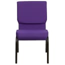 Flash Furniture XU-CH-60096-PU-GG Stacking Church Chair w/ Purple Polyester Back & Seat - Steel Frame, Gold Vein thumbnail 4