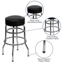 Flash Furniture XU-D-100-GG Backless Swivel Bar Stool w/ Black Vinyl Seat, Chrome thumbnail 3