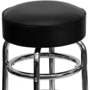 Flash Furniture XU-D-100-GG Backless Swivel Bar Stool w/ Black Vinyl Seat, Chrome thumbnail 4