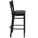Flash Furniture XU-DG-60116-GRD-BAR-BLKV-GG Bar Stool w/ Grid Back & Black Vinyl Seat, Black thumbnail 2